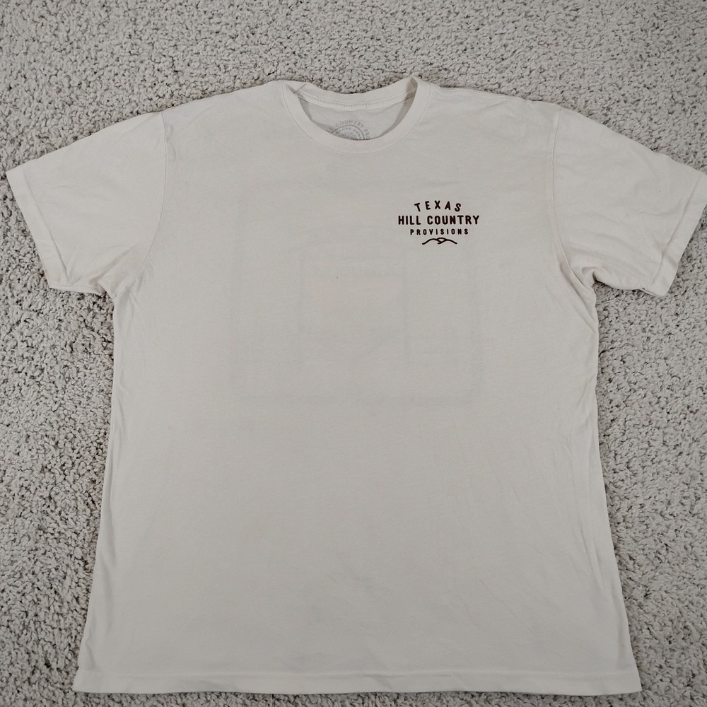 Texas Hill Country Provisions Shirt Mens XL Beige Cowboy Western Tx Hiking Camp - Picture 2 of 10